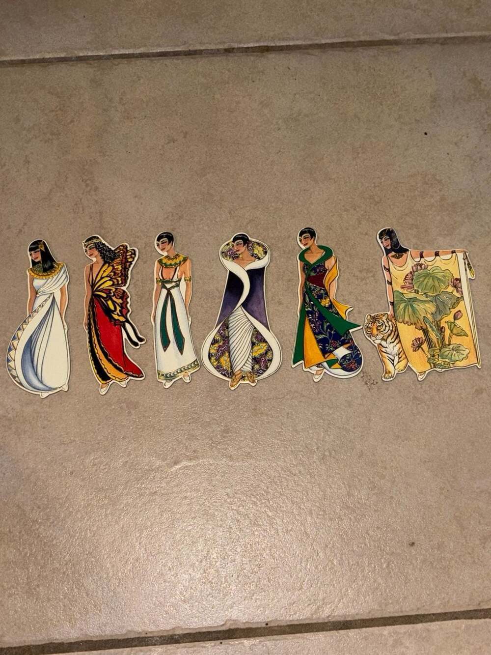 Vintage 1992 B. Shackman & Co. Art Deco Egyptian Revival Die-Cut Stickers Set of